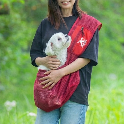 クールメッシュスリング( リード付) レッド M