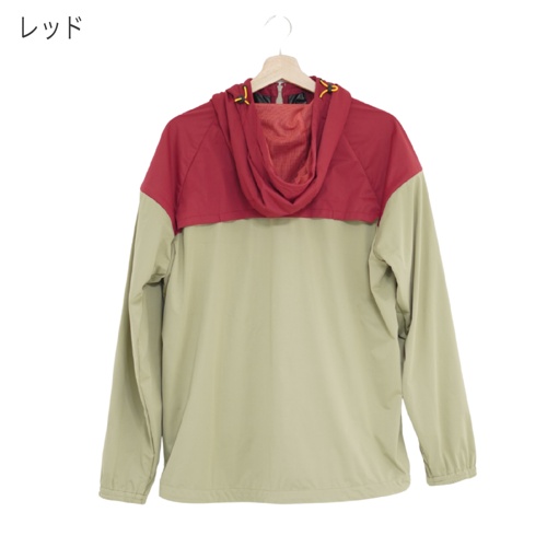 ユニセックス オールウェザーフードジャケット レッド XL