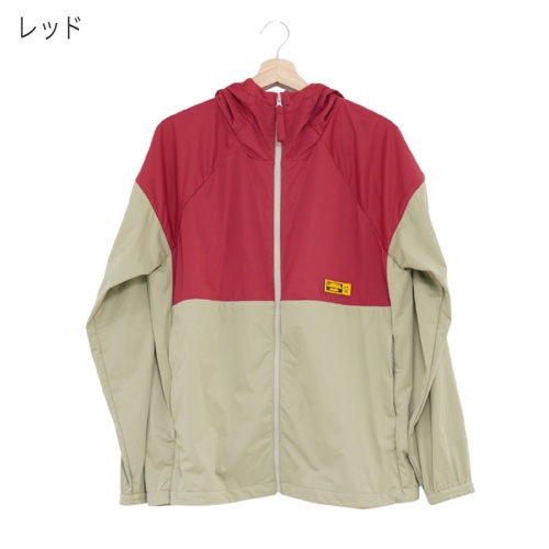 ユニセックス オールウェザーフードジャケット レッド L