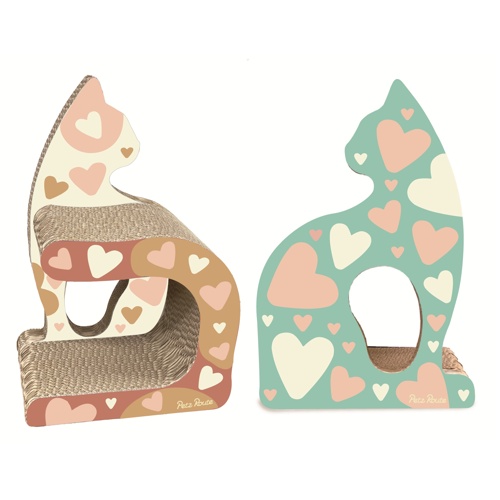 にゃんこの爪とぎベッド　お座り猫