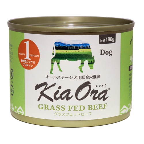 キアオラ　ドッグフード缶詰　グラスフェッドビーフ　１８０ｇ